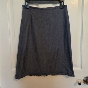 Old Navy Blue Chambray Ruffle Trim Skirt Women's Size 2